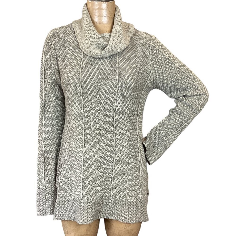 VTG Effeci Cowl Neck Knit Lightweight‎ Tunic Sweater Sz L Beige #306C